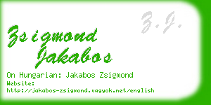 zsigmond jakabos business card